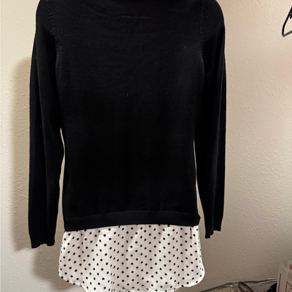 Adrianna Pappell Polkadot Sweater Blouse - Picture 3 of 4